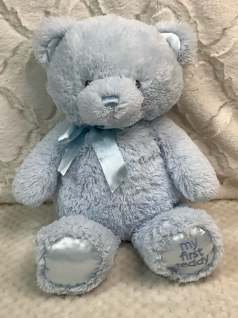 Baby GUND My First Teddy Blue Bear 11in Plush #4043976